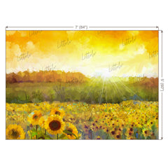 LB0367 Sunflower Landscape Handpainted Backdrop