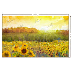 LB0367 Sunflower Landscape Handpainted Backdrop