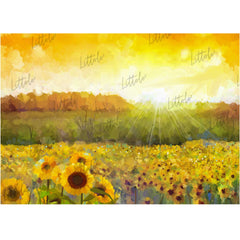 LB0367 Sunflower Landscape Handpainted Backdrop