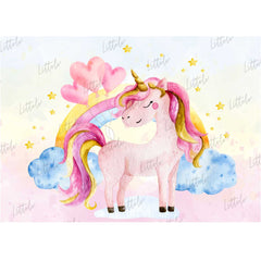 LB0370 Unicorn Horse Backdrop