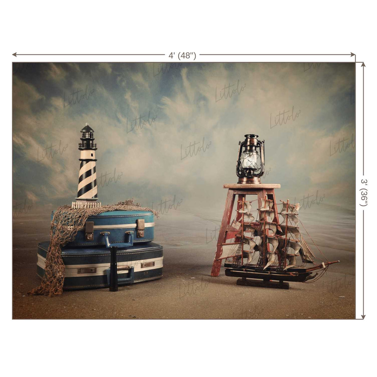 LB0374 Beach Travel Backdrop