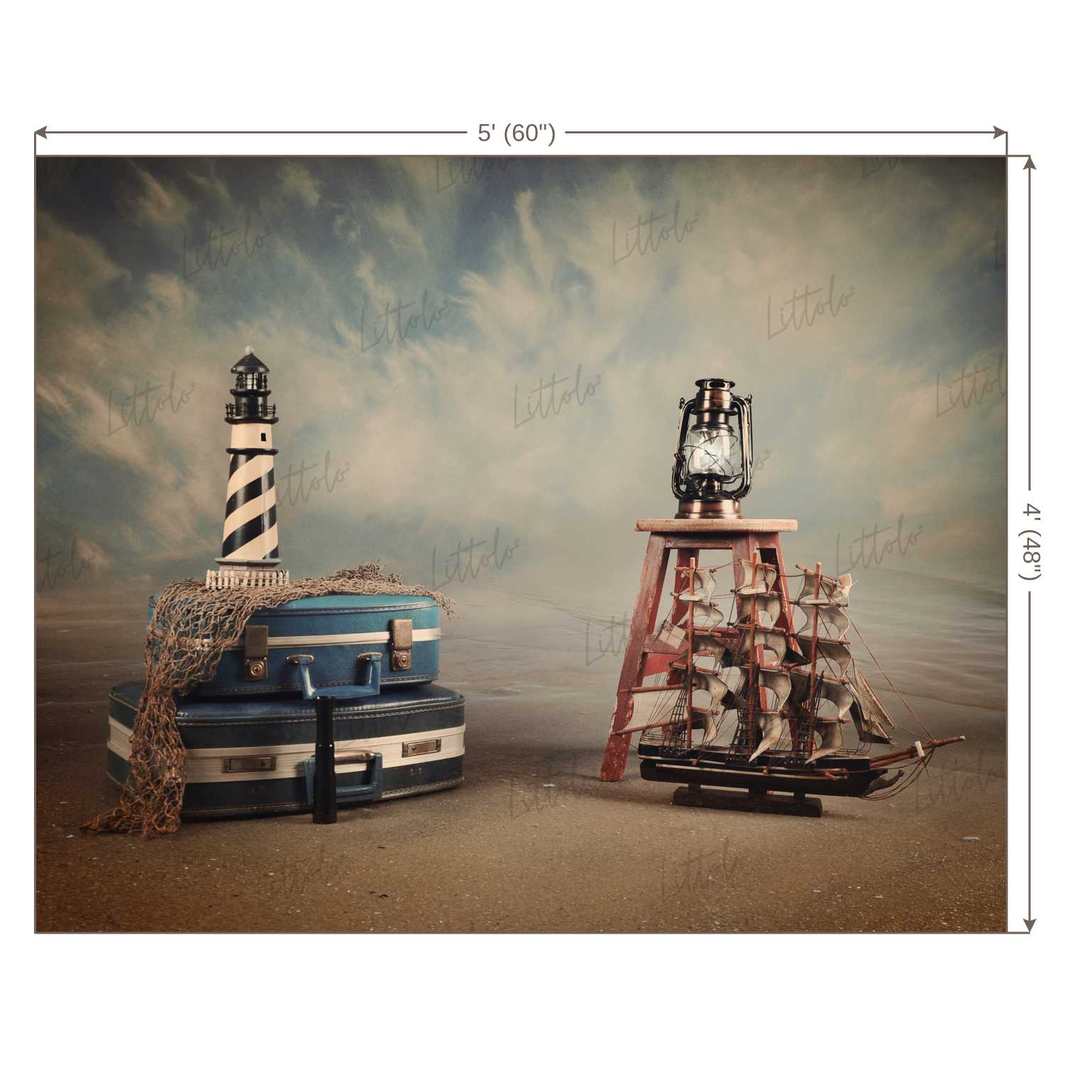 LB0374 Beach Travel Backdrop