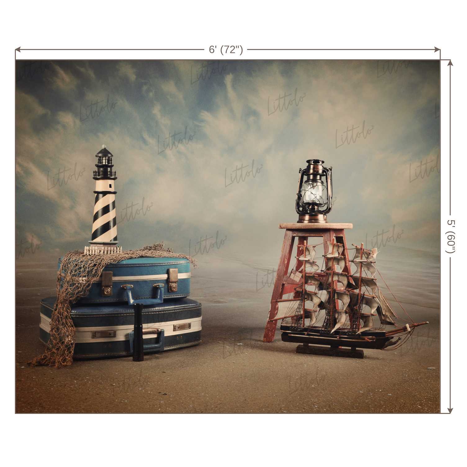 LB0374 Beach Travel Backdrop