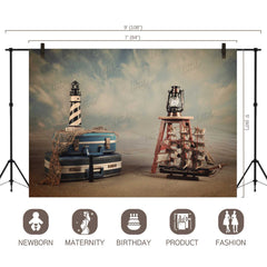 LB0374 Beach Travel Backdrop