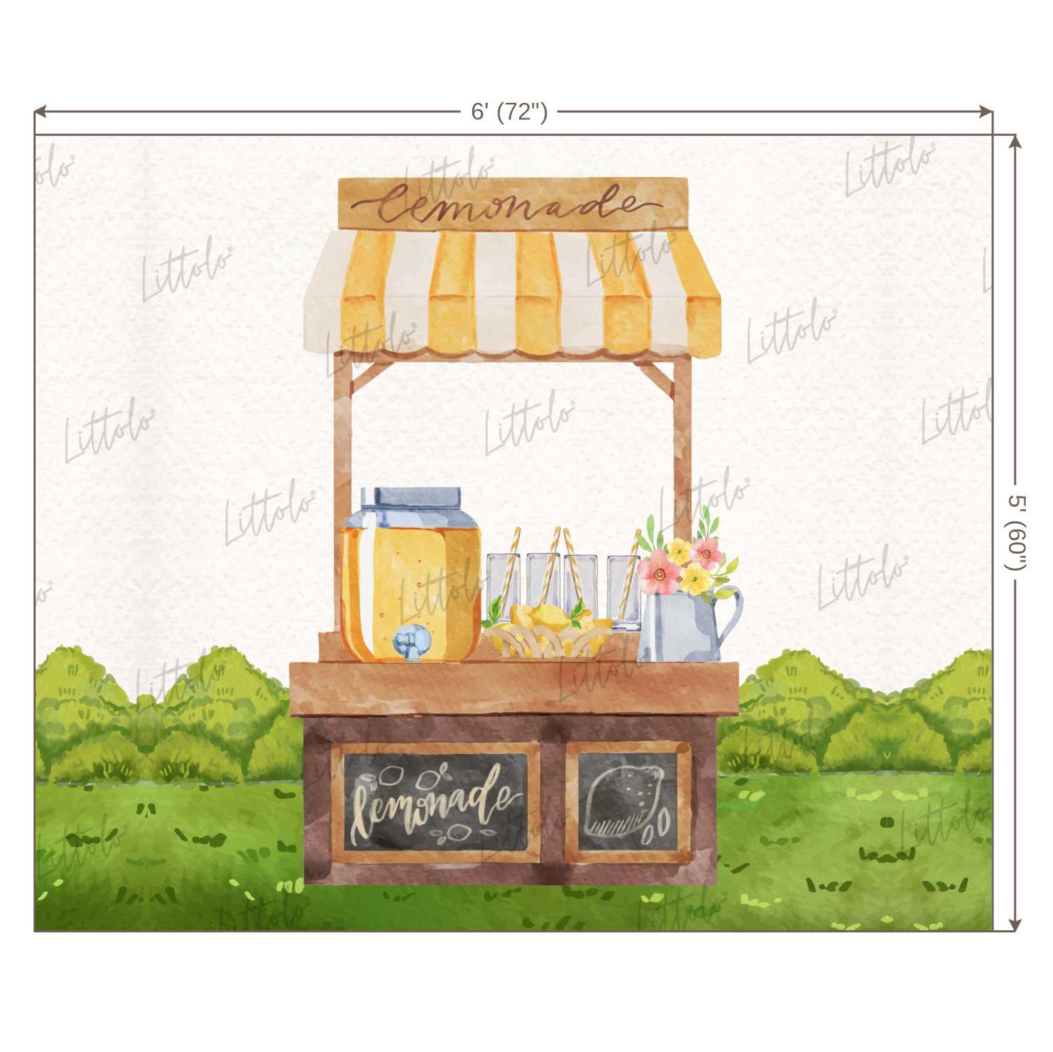 LB0376 Lemonade Store Backdrop