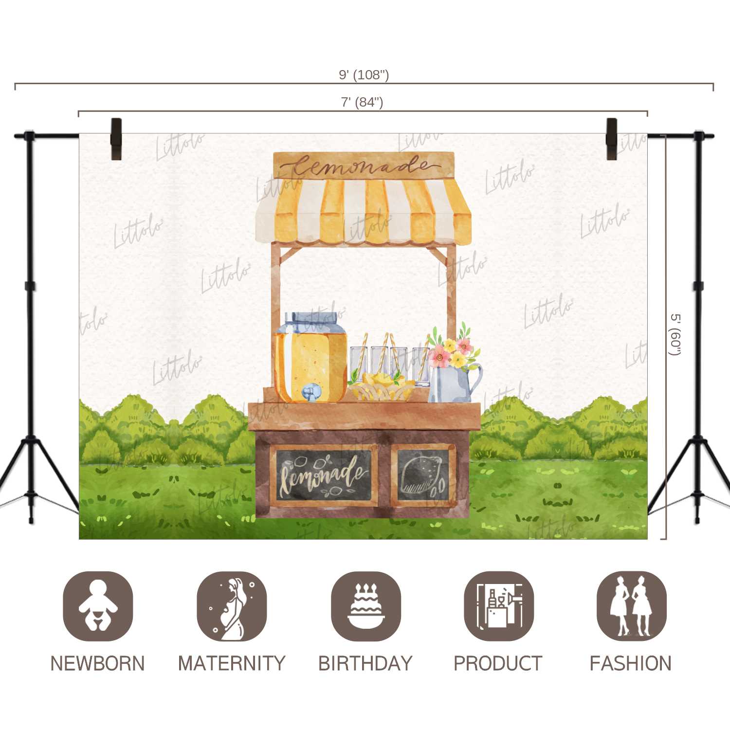 LB0376 Lemonade Store Backdrop