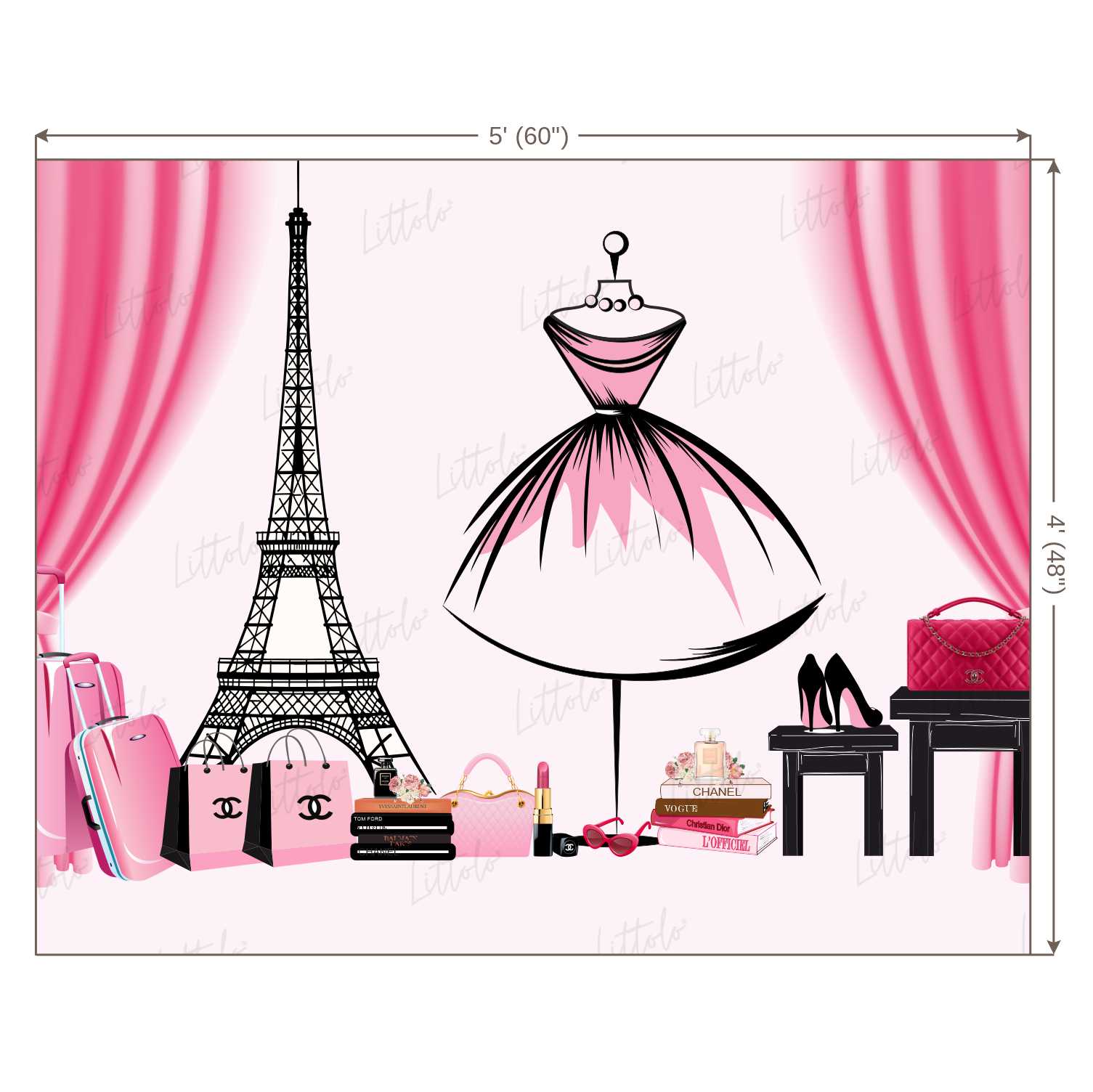 LB0379 Fashion Fiesta Backdrop