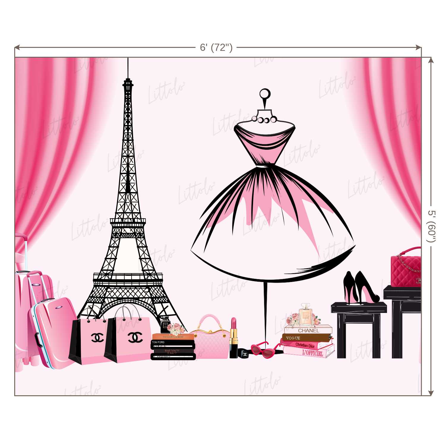 LB0379 Fashion Fiesta Backdrop