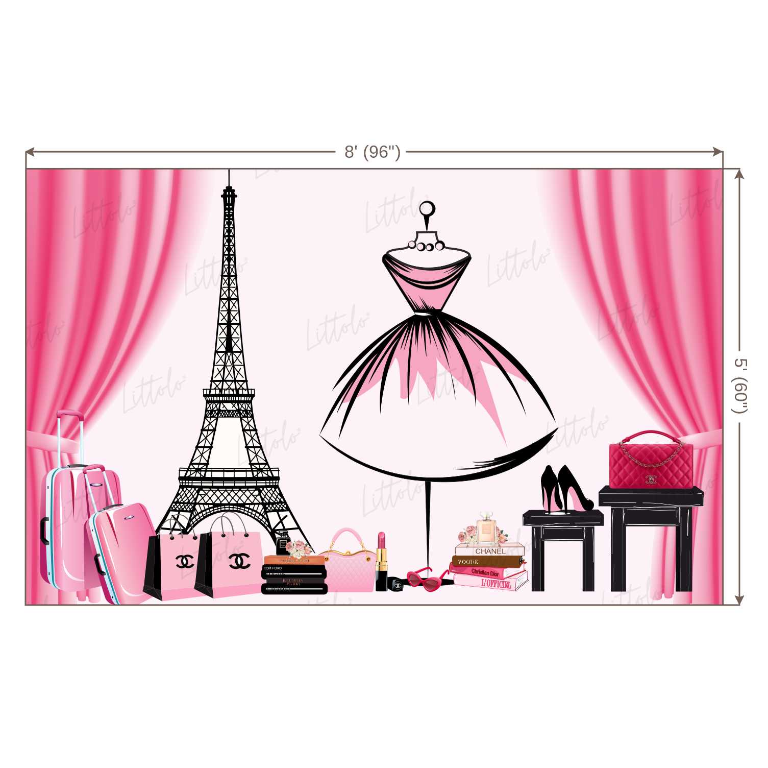 LB0379 Fashion Fiesta Backdrop