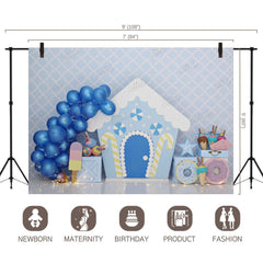 LB0386 Sugar Rush Balloons and Cake Smash Theme Backdrop