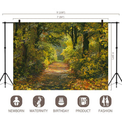 LB0389 Forest Path Theme Backdrop