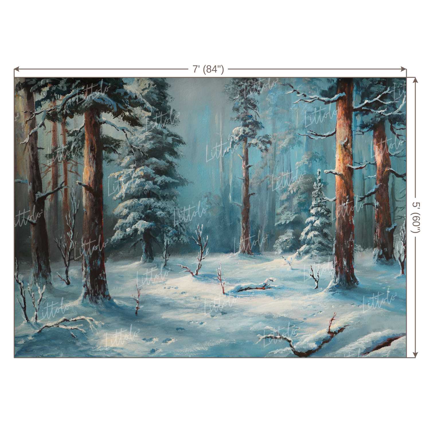 LB0390 Winter Forest Theme Backdrop