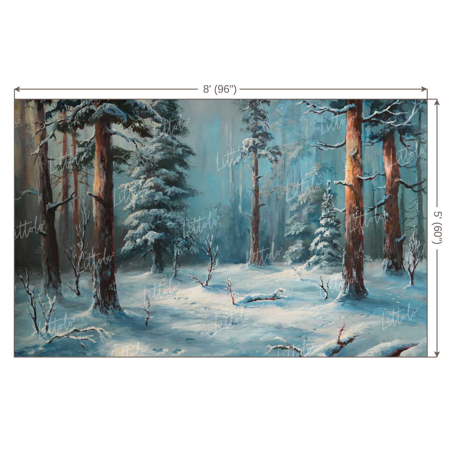 LB0390 Winter Forest Theme Backdrop