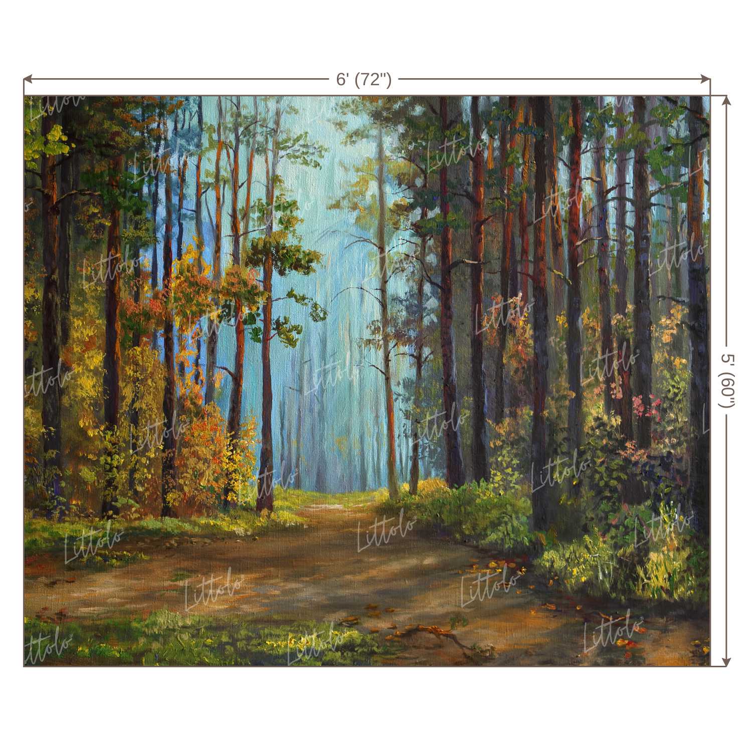 LB0391 Forest Path Theme Backdrop