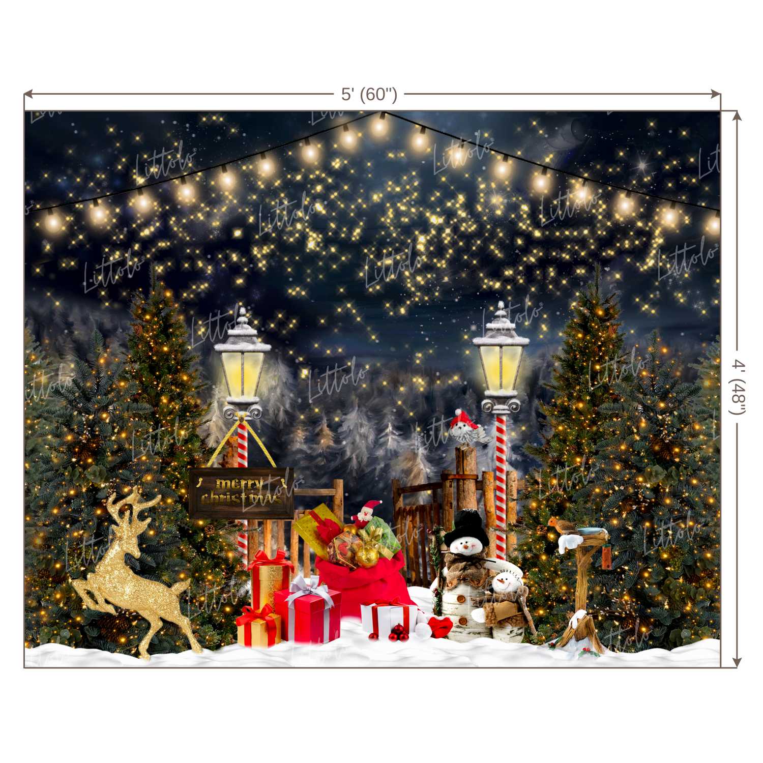 LB0392 Christmas Theme Backdrop