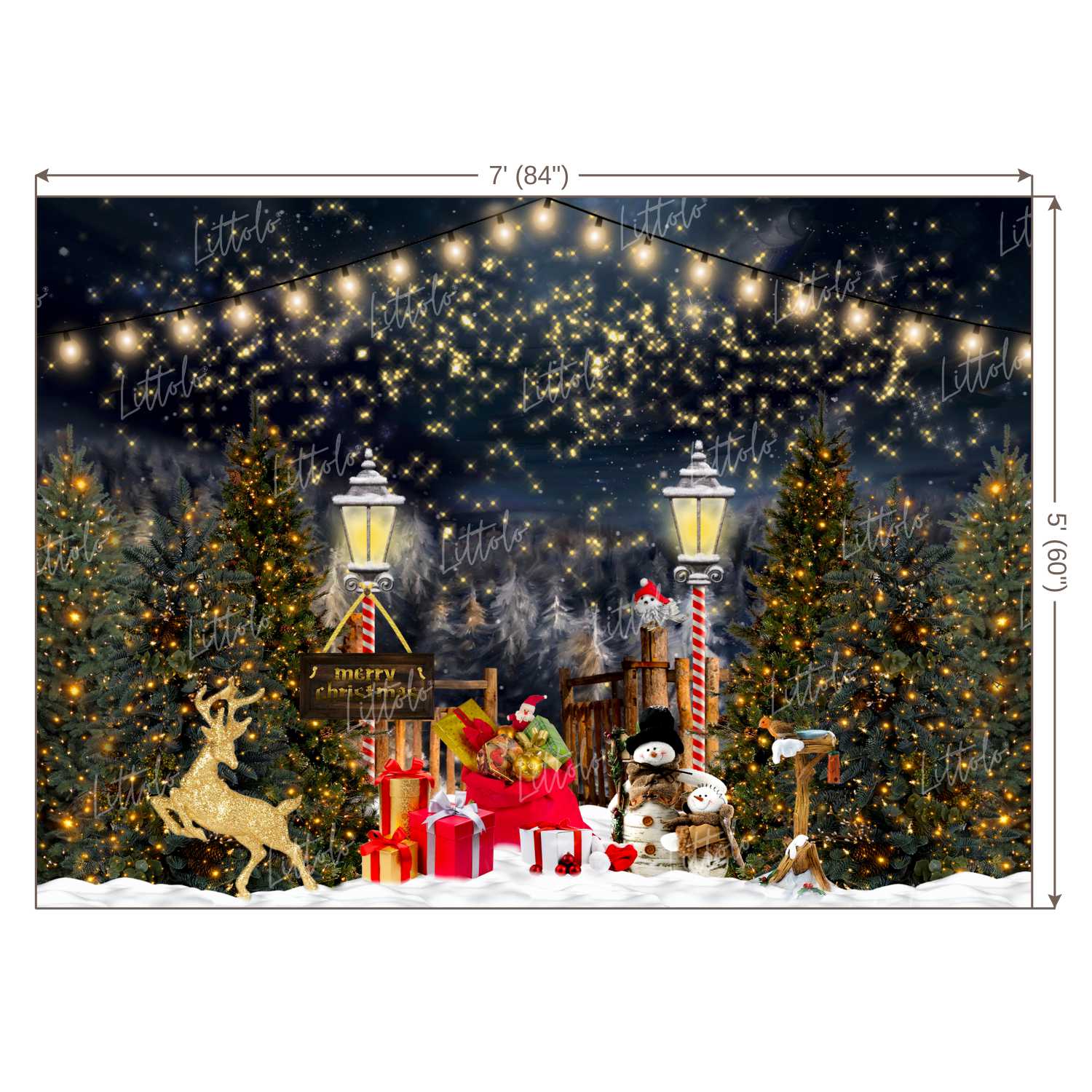 LB0392 Christmas Theme Backdrop