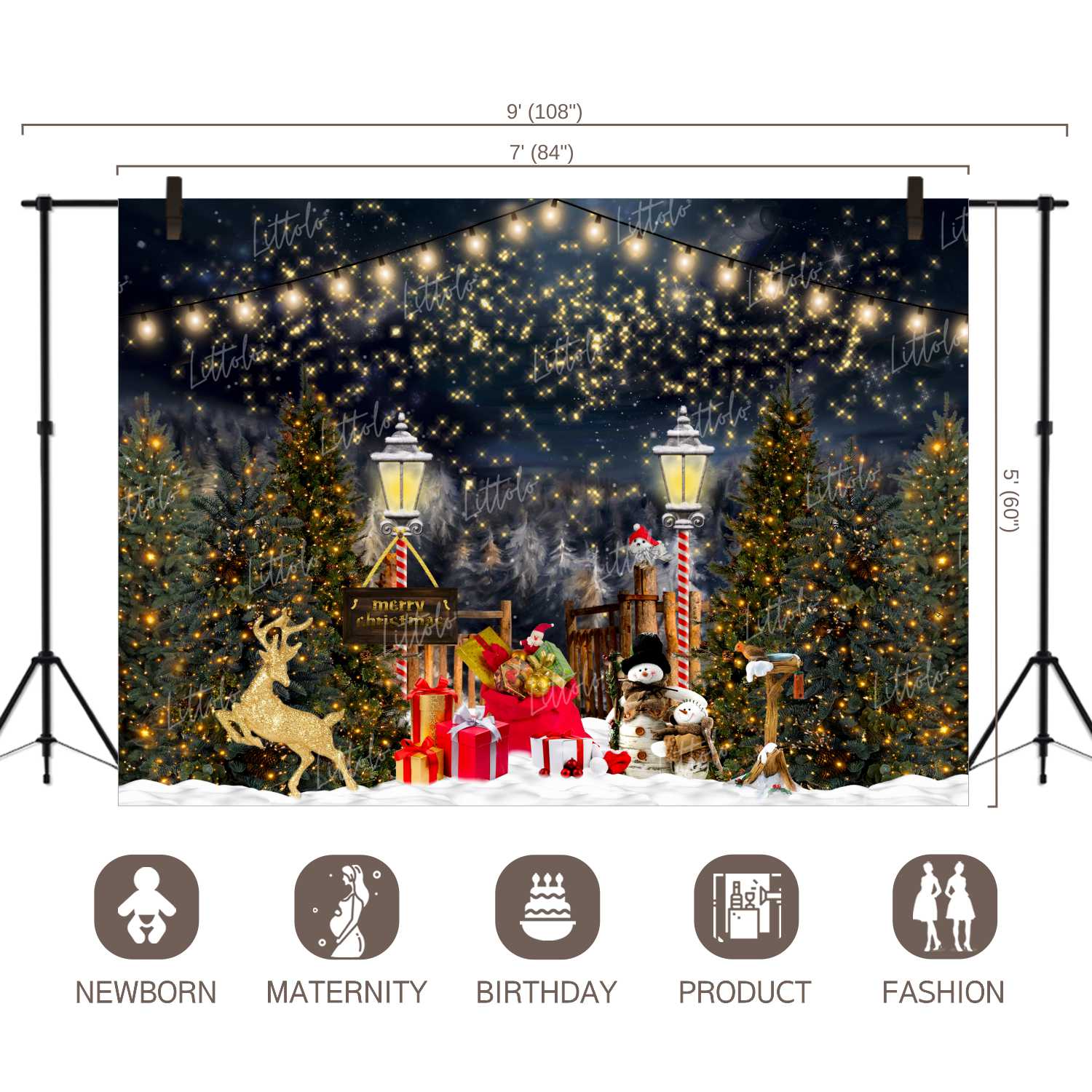 LB0392 Christmas Theme Backdrop