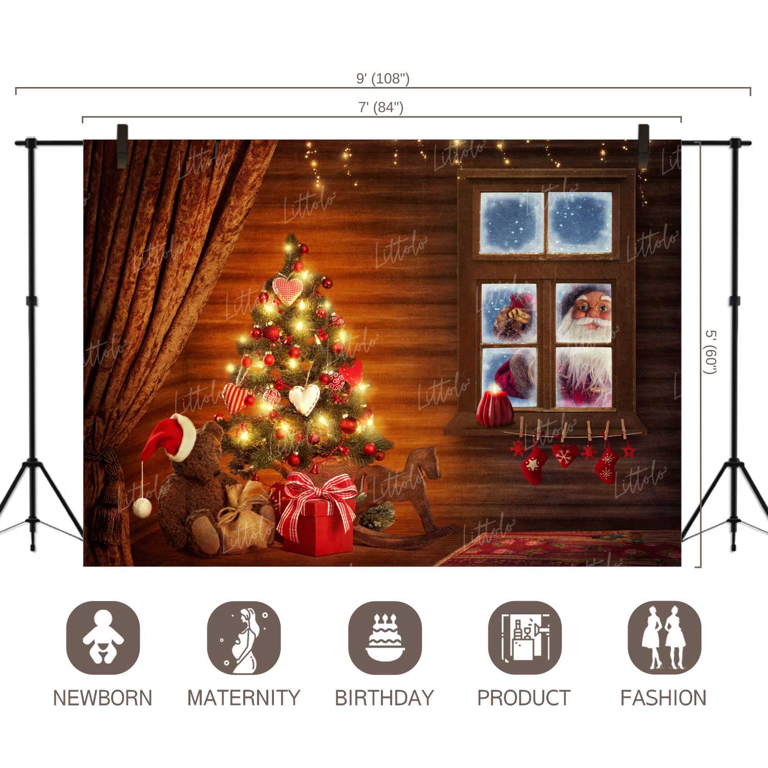 LB0393 Christmas Theme Backdrop