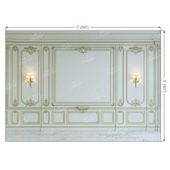 LB0394 White Wall Panel Classic Theme Backdrop