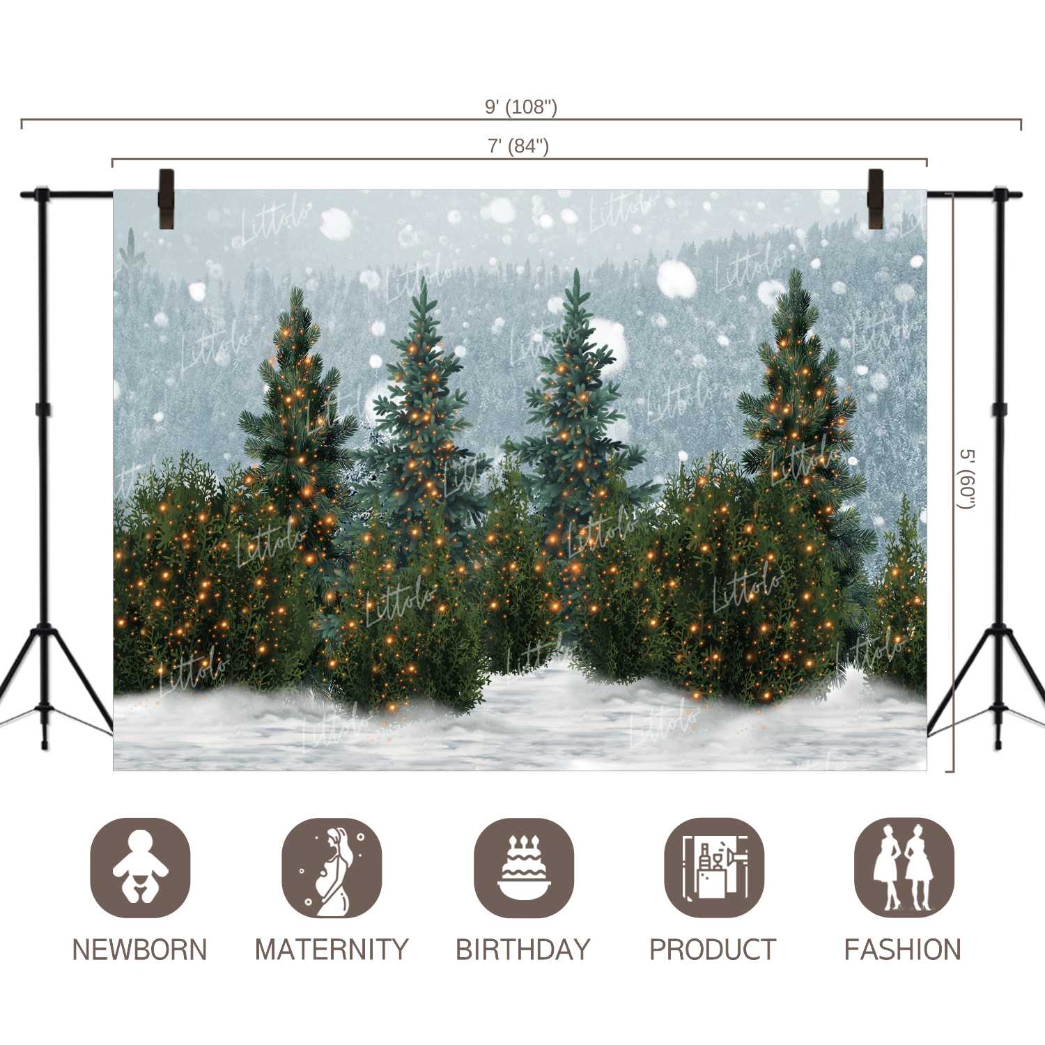 LB0396 Christmas Theme Backdrop