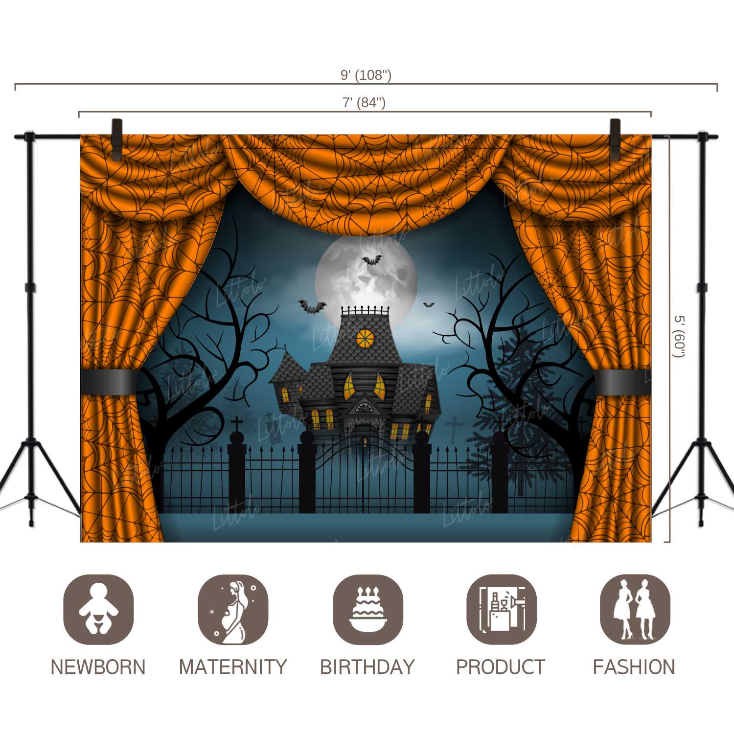 LB0398 Halloween Theme Backdrop