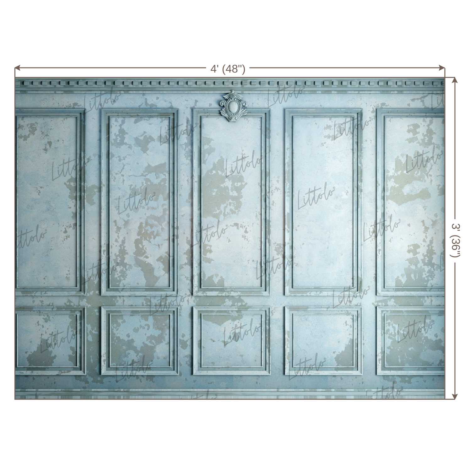 LB0401 Old Stucco Panel Classic Double Door Theme