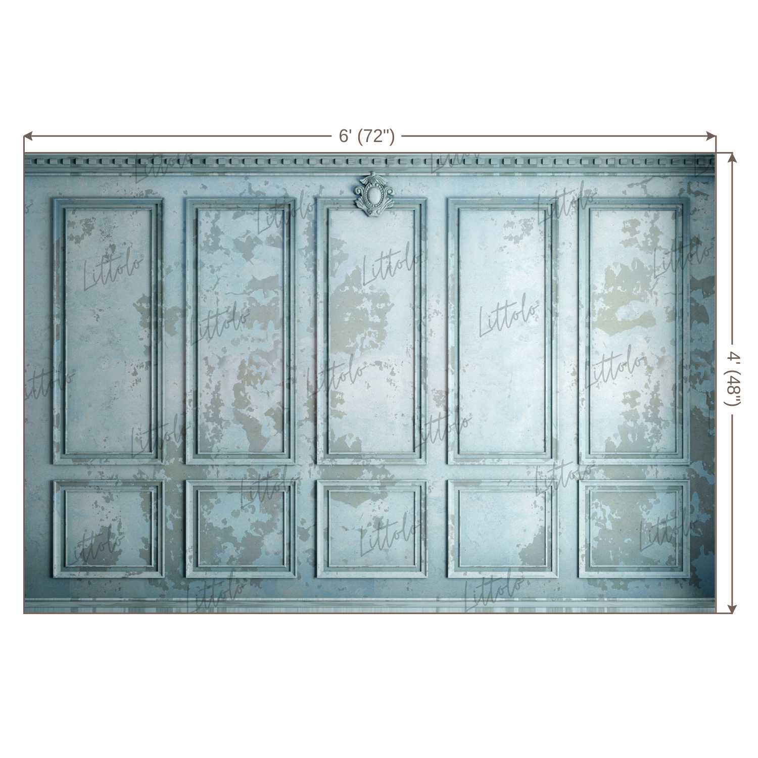 LB0401 Old Stucco Panel Classic Double Door Theme