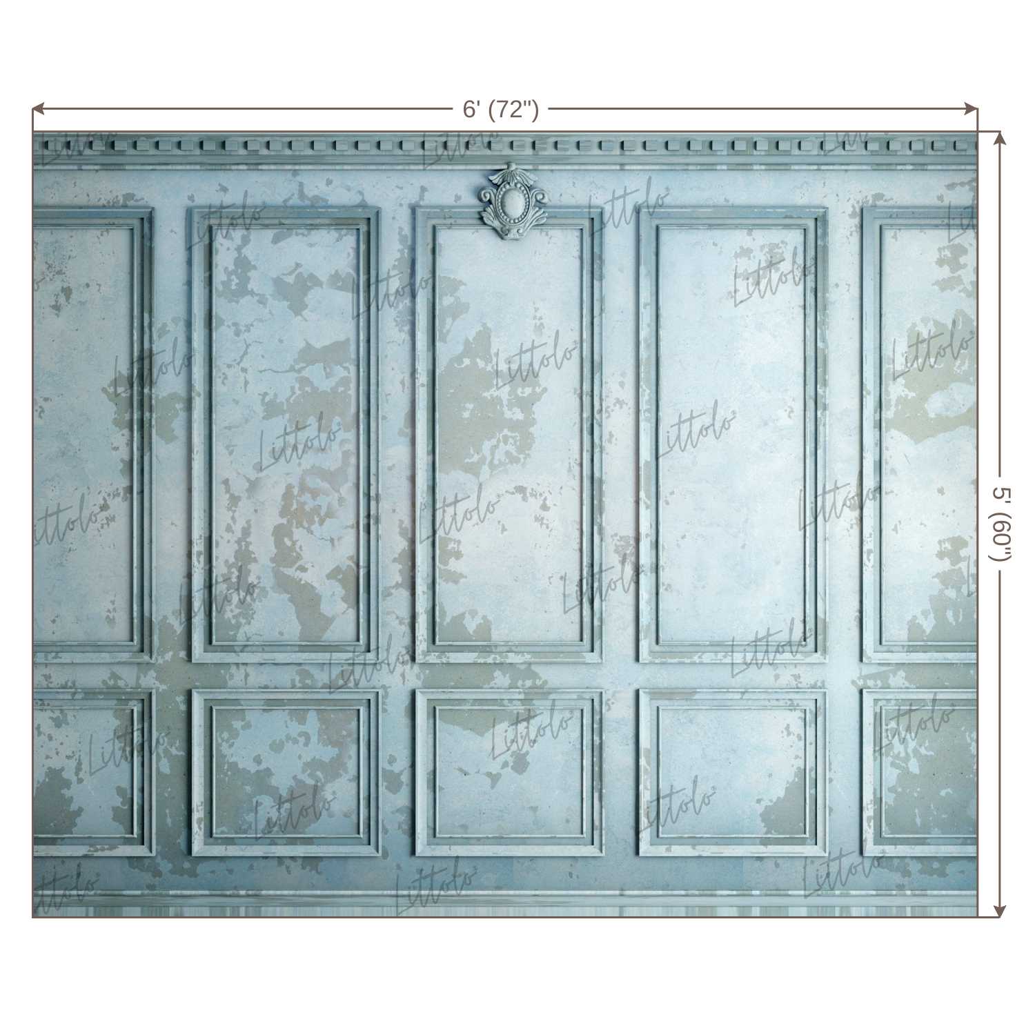 LB0401 Old Stucco Panel Classic Double Door Theme