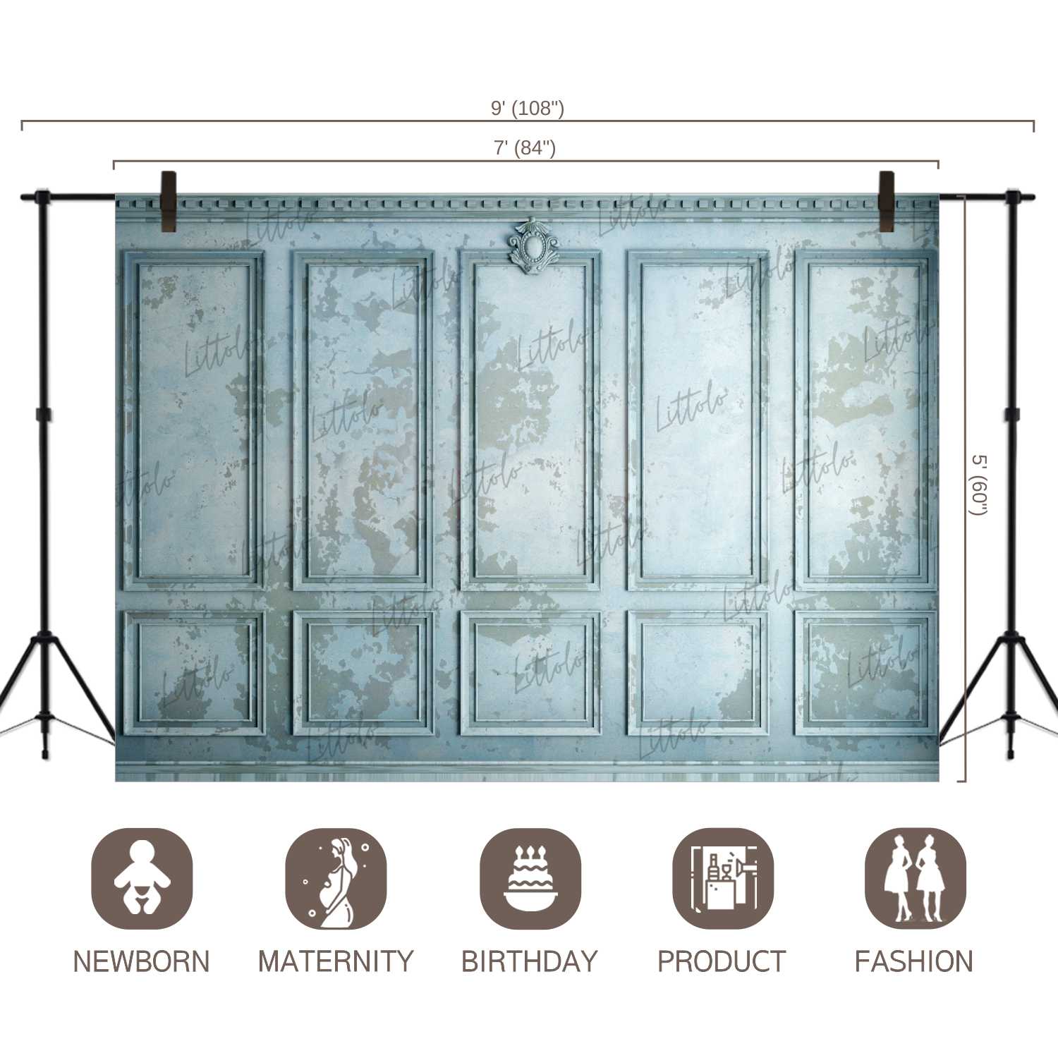 LB0401 Old Stucco Panel Classic Double Door Theme