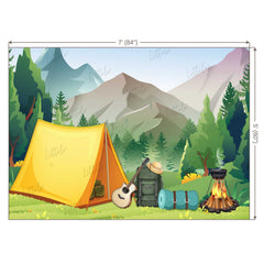 LB0408 Summer Camp Theme Backdrop