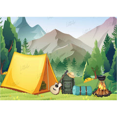 LB0408 Summer Camp Theme Backdrop