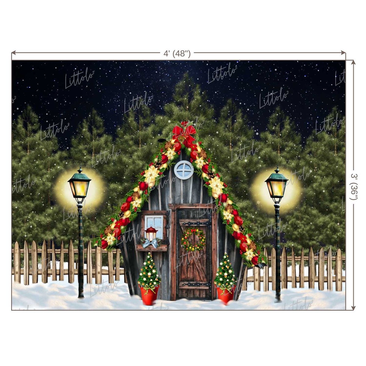 LB0409 Christmas Theme Backdrop