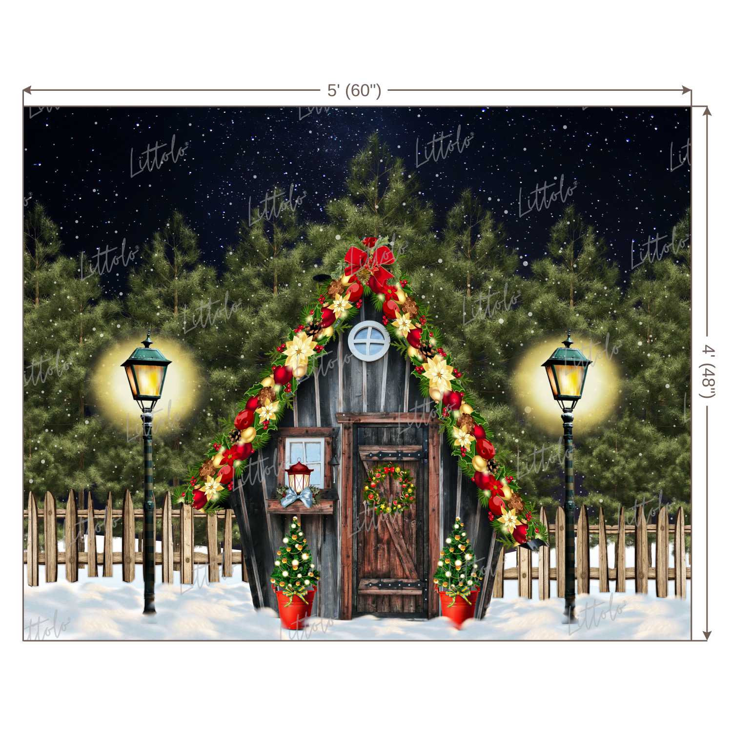 LB0409 Christmas Theme Backdrop