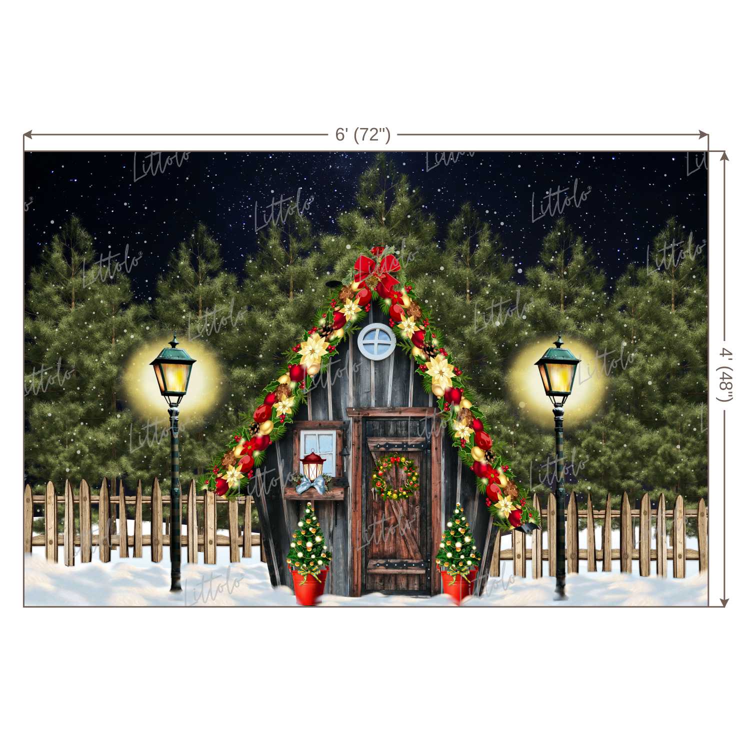 LB0409 Christmas Theme Backdrop