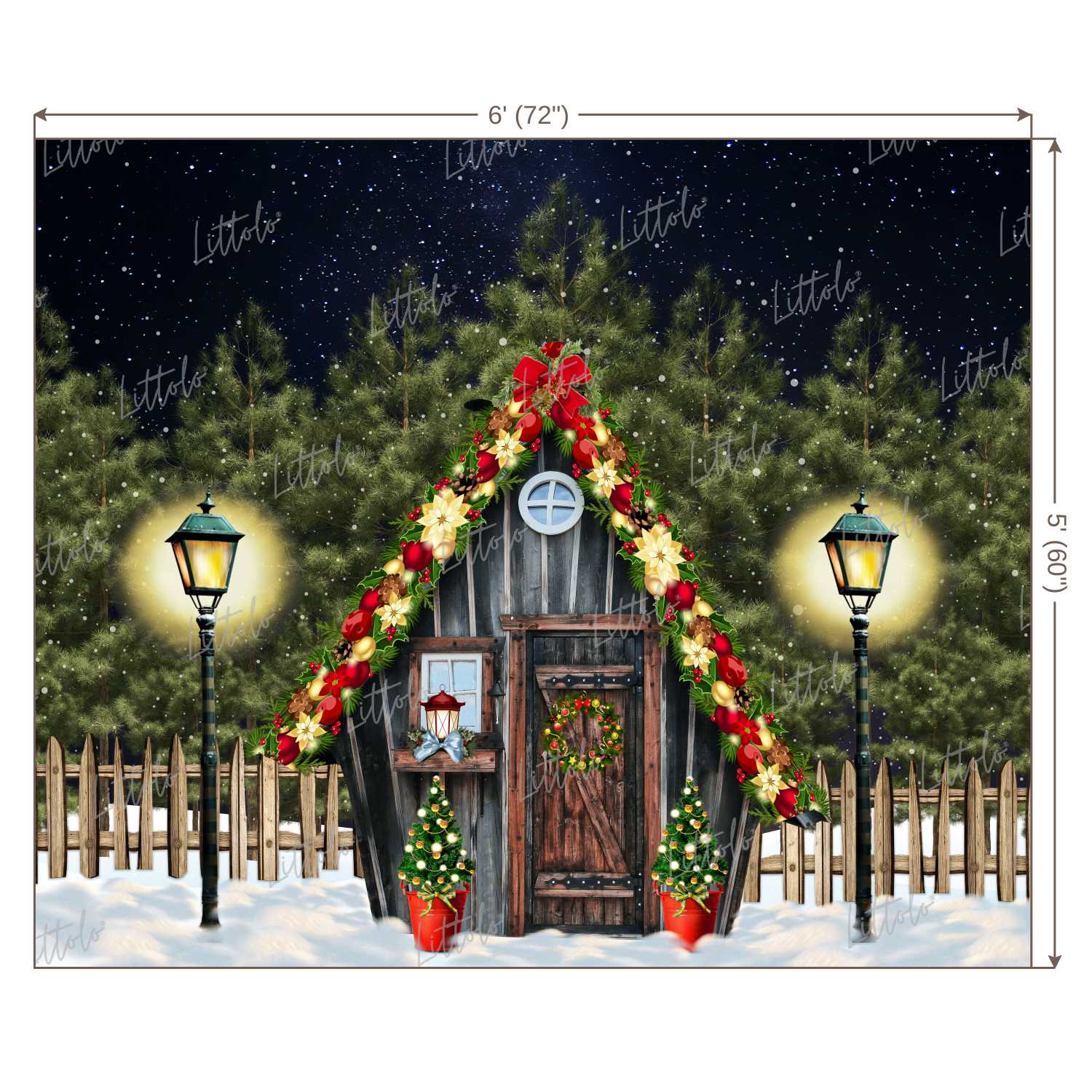 LB0409 Christmas Theme Backdrop