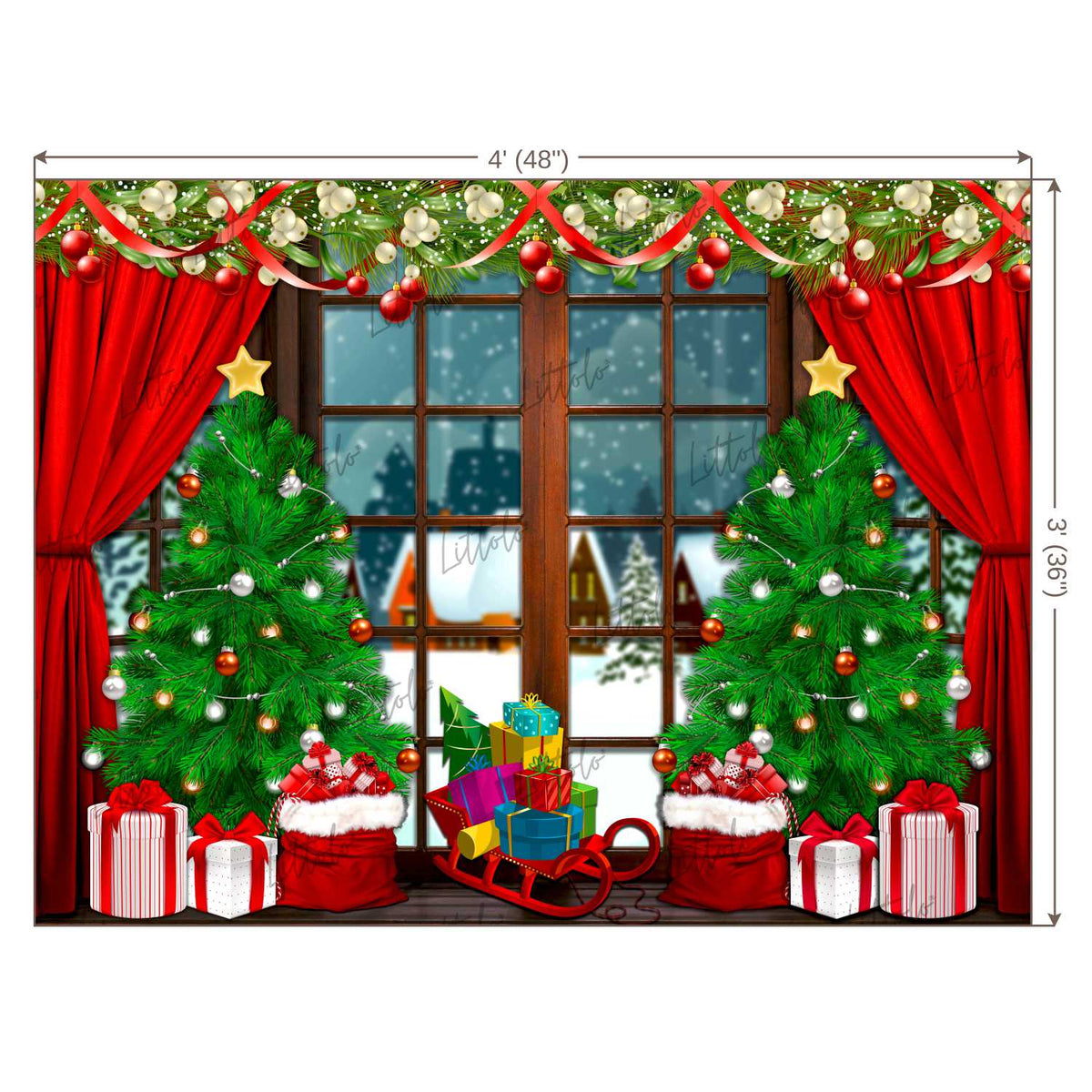 LB0411 Christmas Theme Backdrop