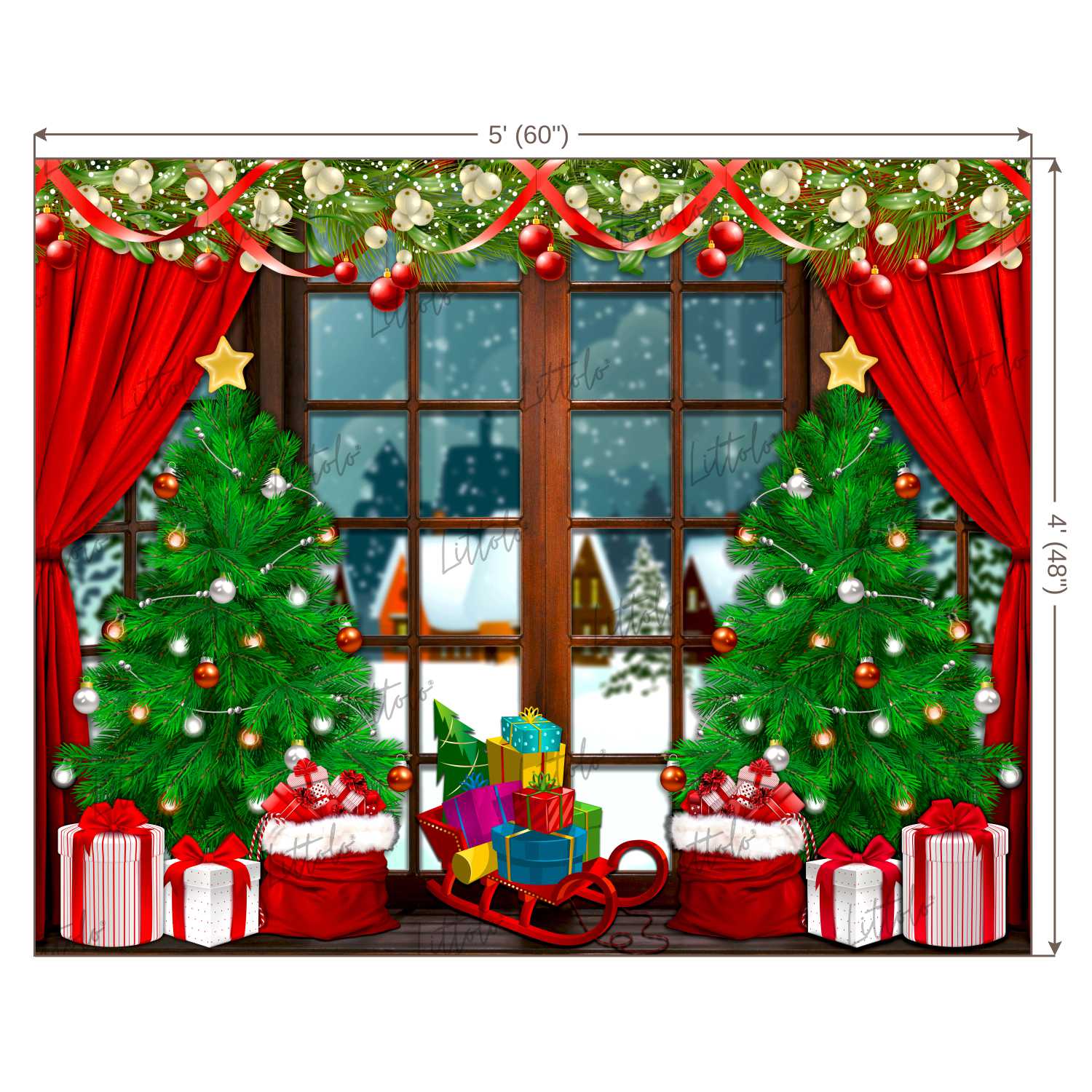 LB0411 Christmas Theme Backdrop