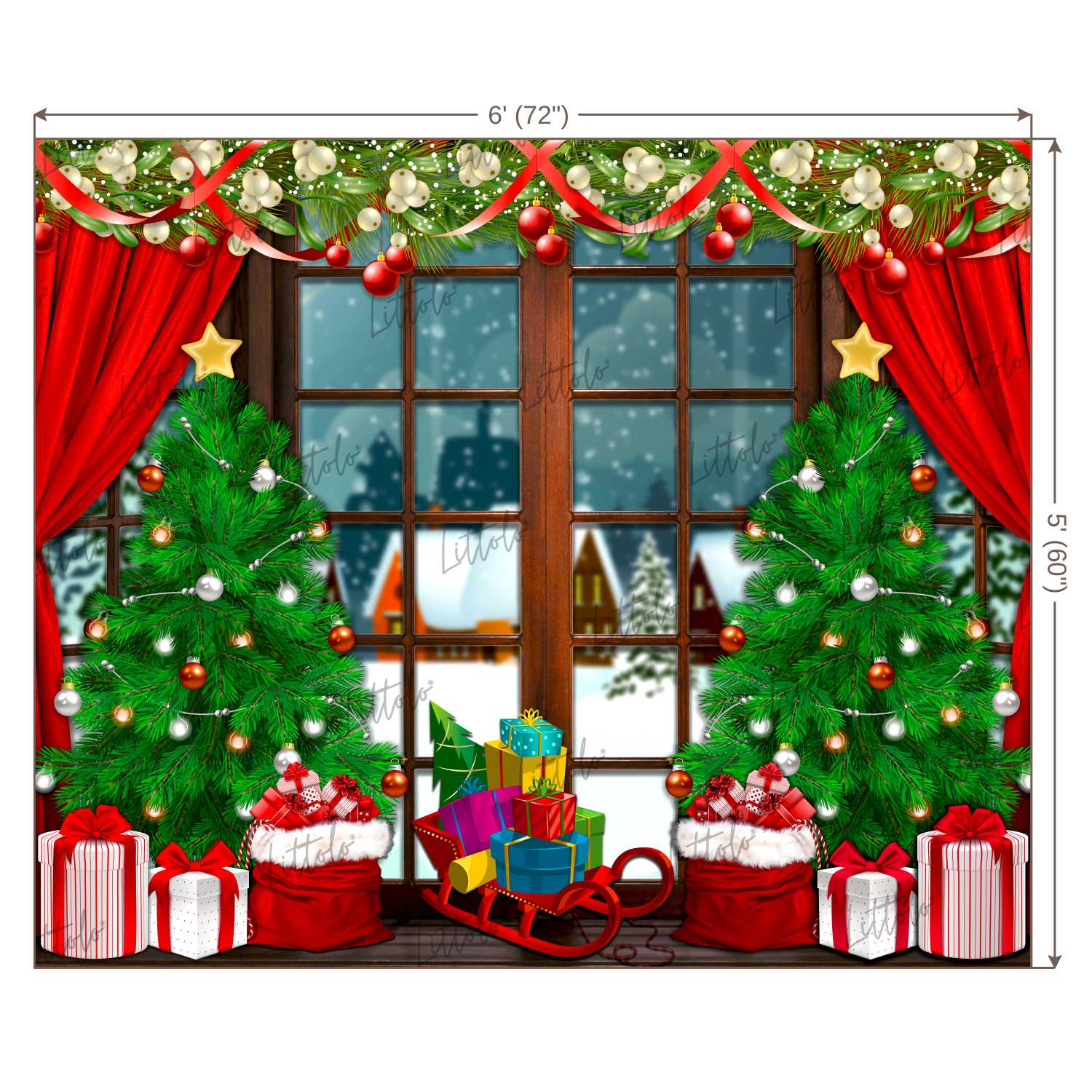 LB0411 Christmas Theme Backdrop