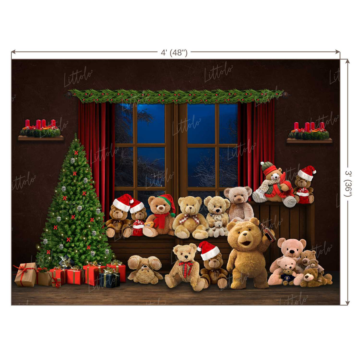 LB0412 Christmas Theme Backdrop