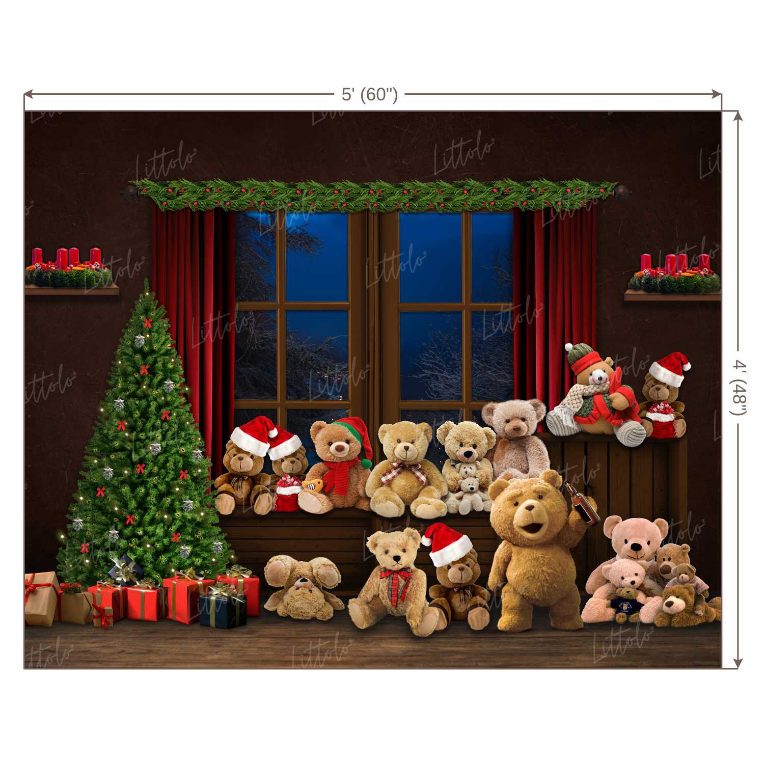 LB0412 Christmas Theme Backdrop