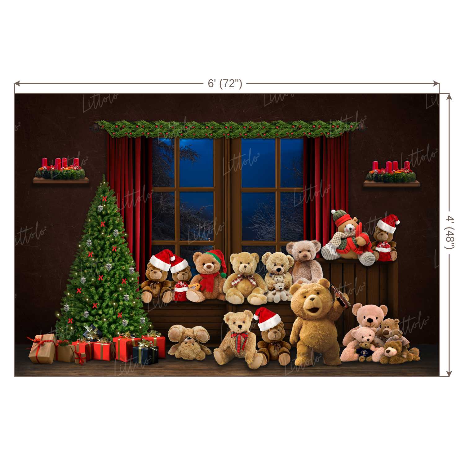 LB0412 Christmas Theme Backdrop