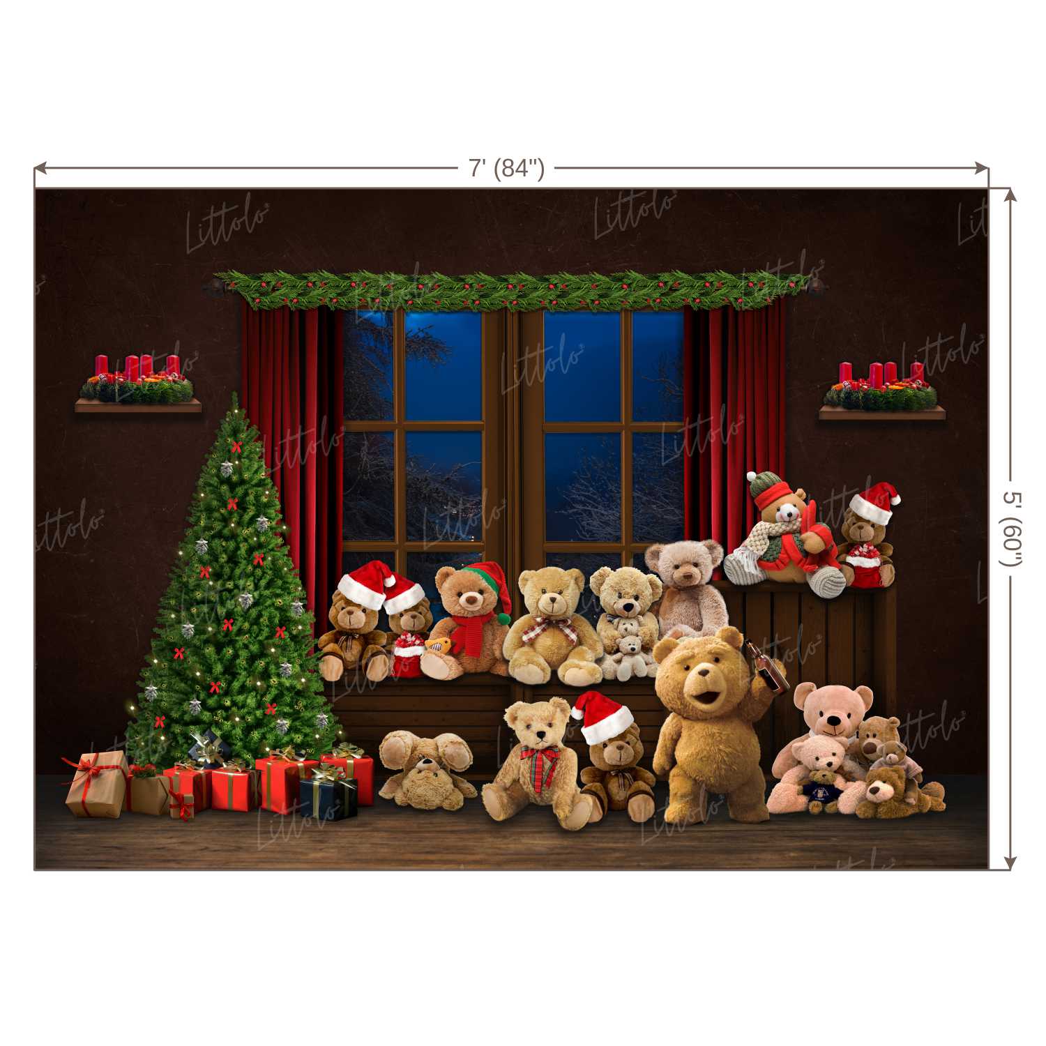 LB0412 Christmas Theme Backdrop