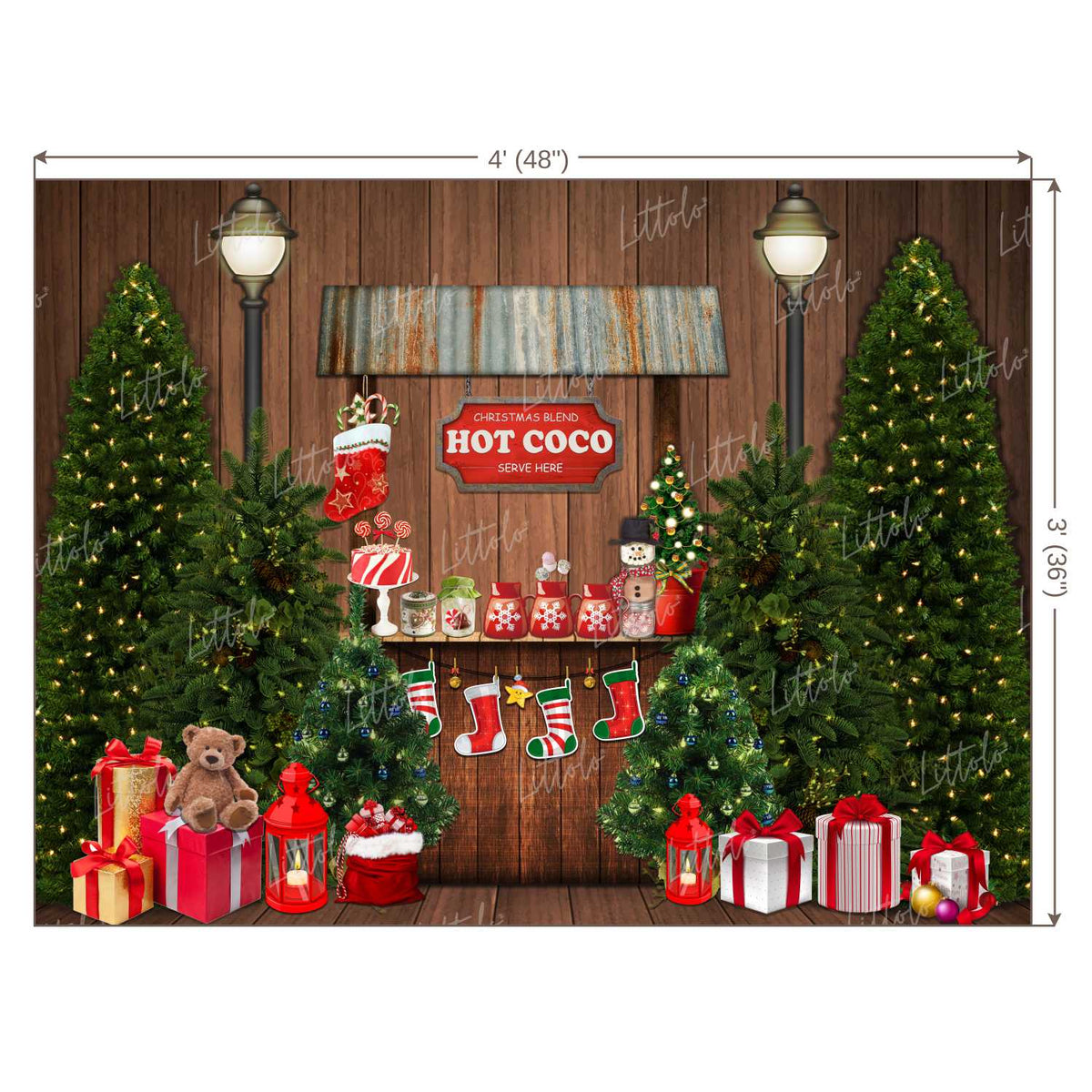 LB0413 Christmas Theme Backdrop