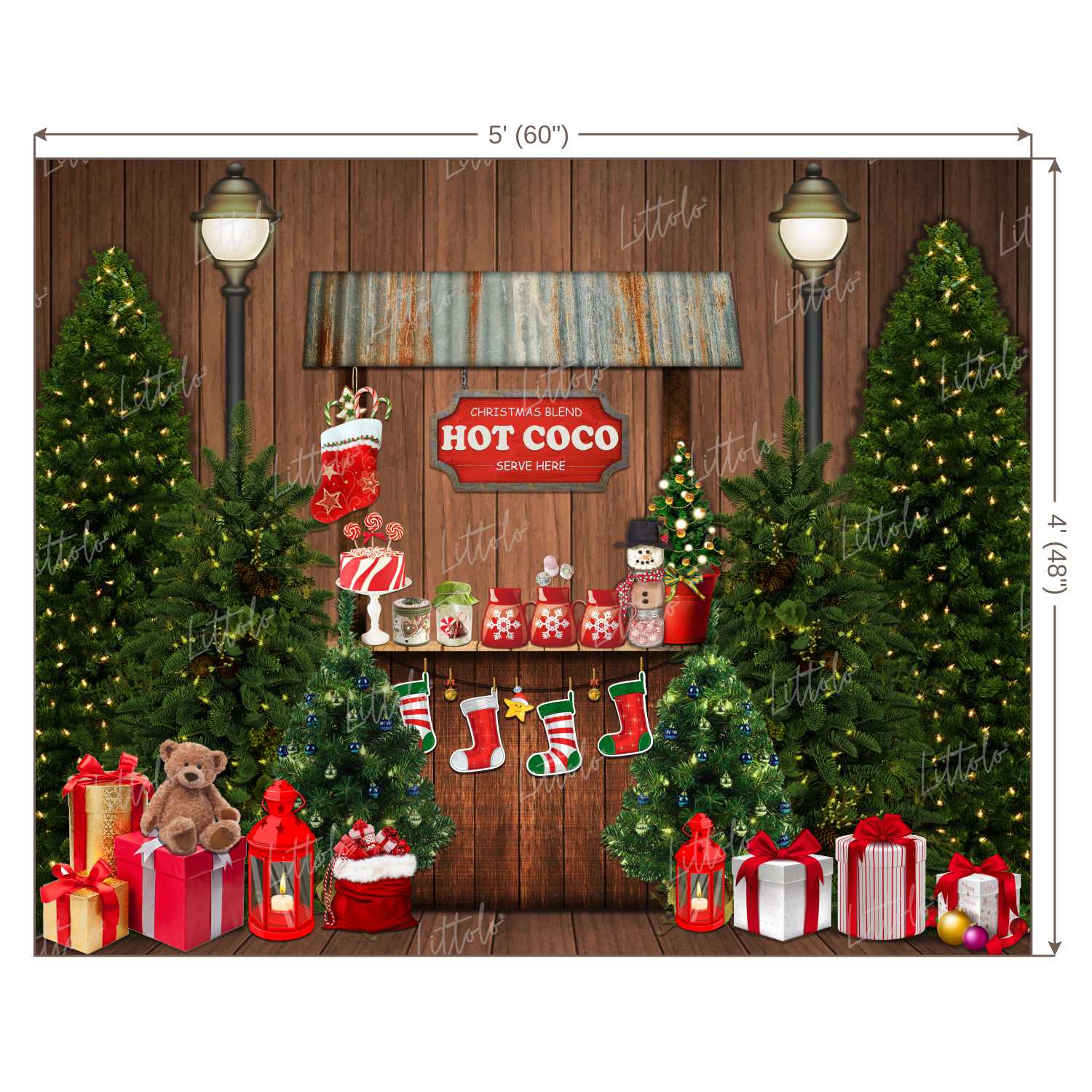 LB0413 Christmas Theme Backdrop