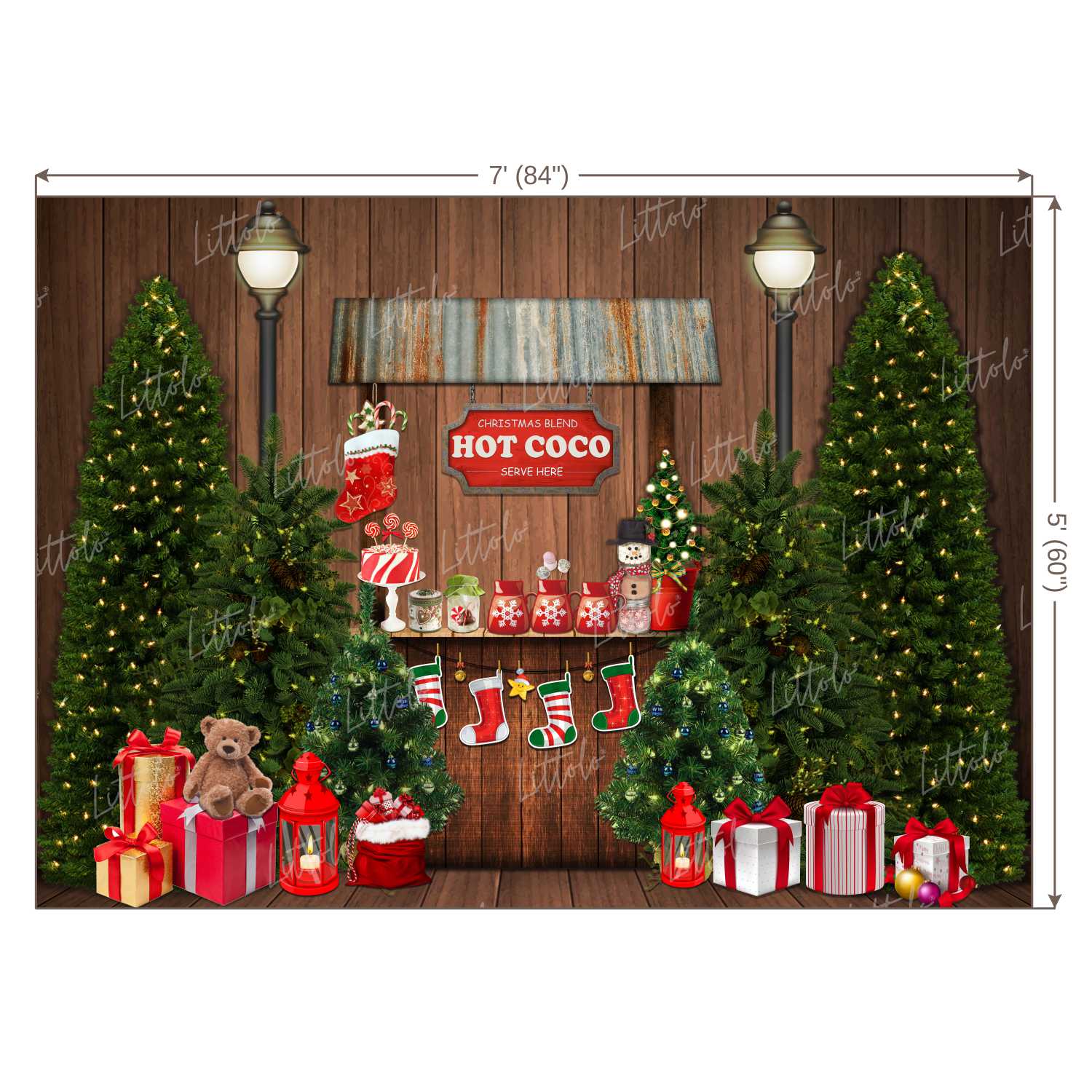 LB0413 Christmas Theme Backdrop