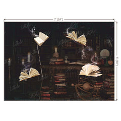 LB0414 Vintage Library Theme Backdrop