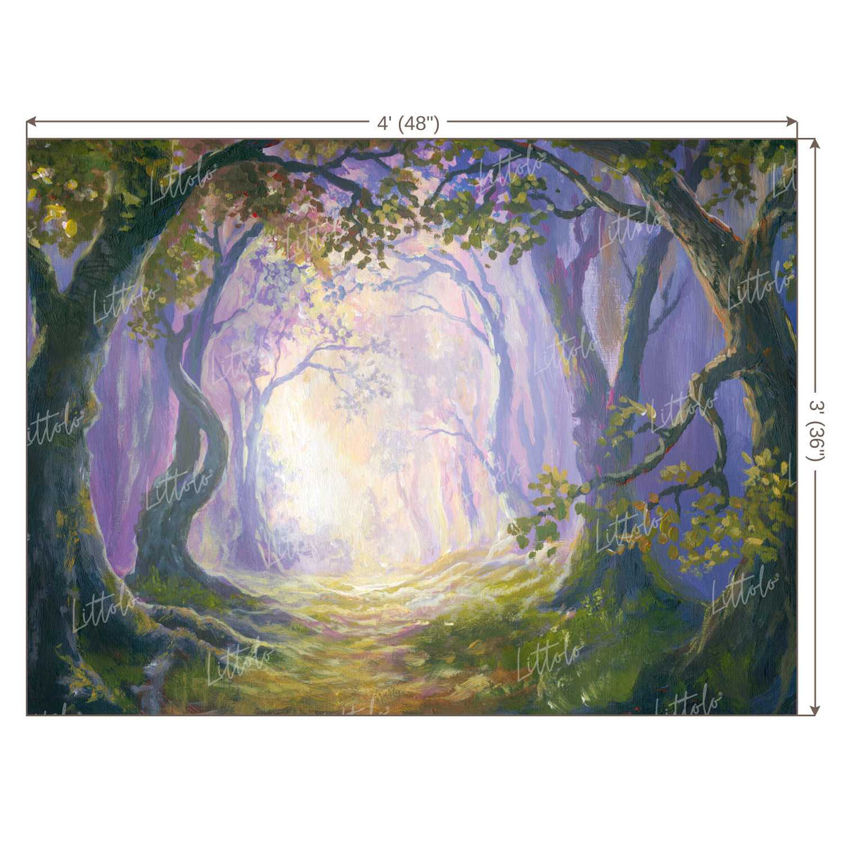 LB0424 Fairy Tale Forest Theme Backdrop