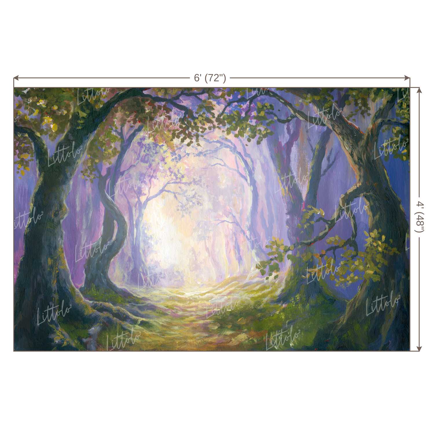 LB0424 Fairy Tale Forest Theme Backdrop