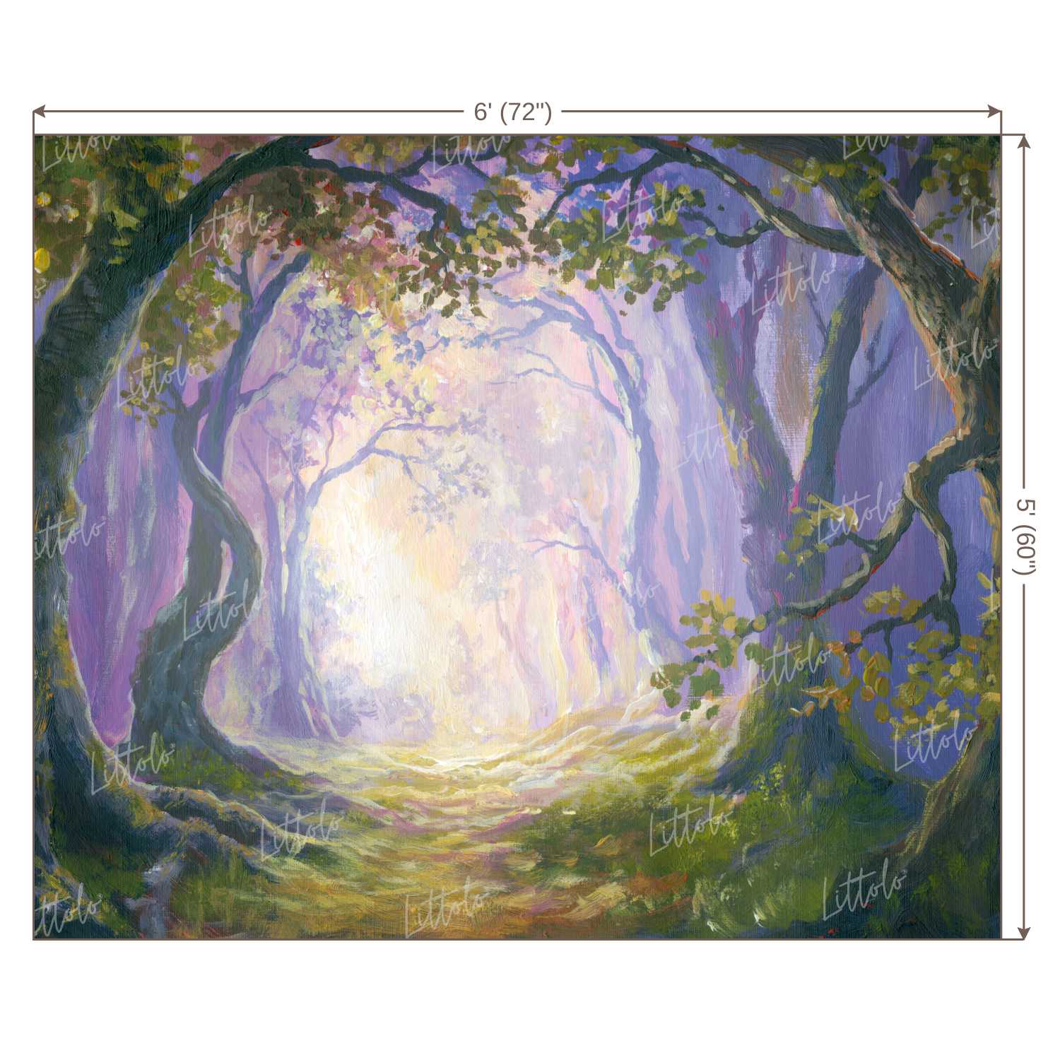 LB0424 Fairy Tale Forest Theme Backdrop