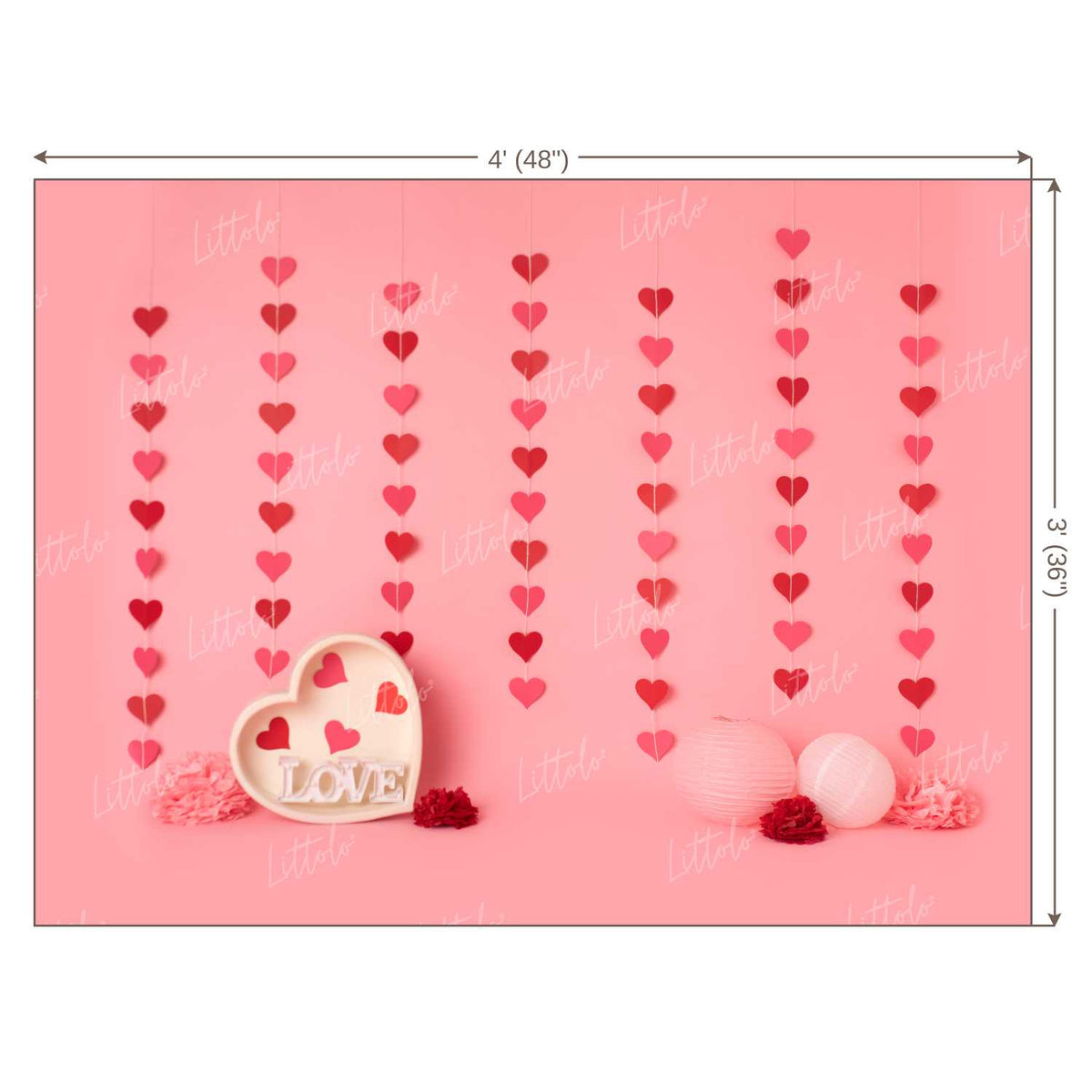 LB0428 Valentine Theme Backdrop